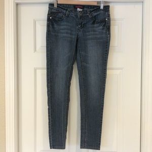 Freestyle Revolution Girls Big Belted Denim Glitter Stripe Jeans